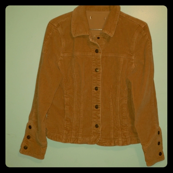 Tan Corduroy Snap Front Jacket - Picture 1 of 4